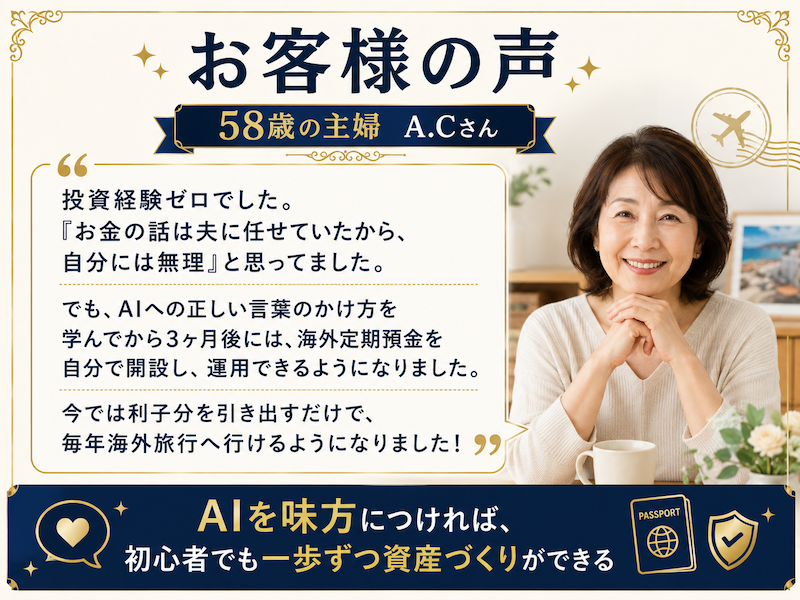 お客様の声 58歳