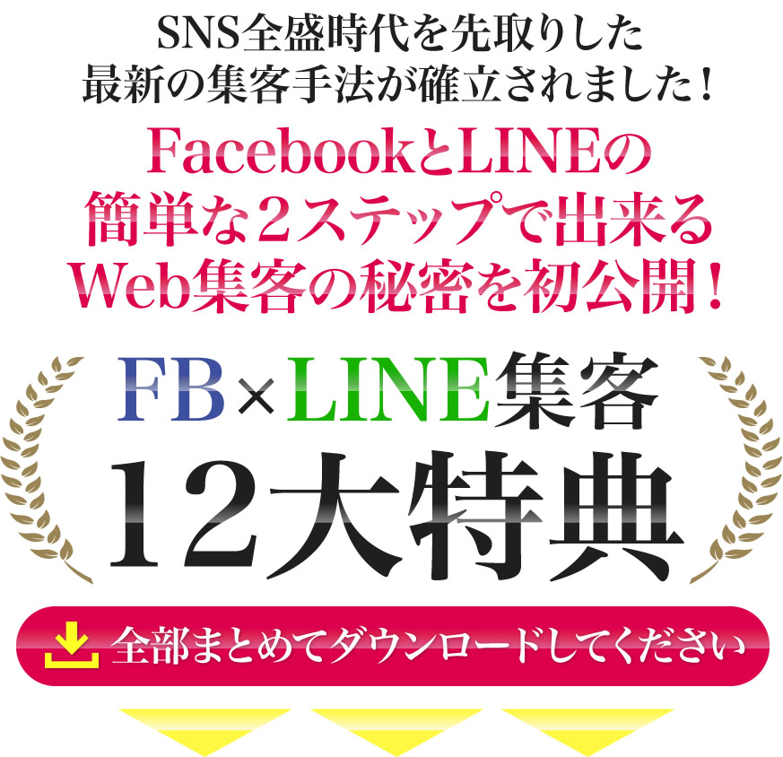 FacebookとLINE@を組み合わせるだけで毎月100人集客できる！Facebook×LINE２ステップ集客無料オンラインプログラム
