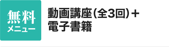 動画講座(全3回)+電子 書籍